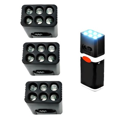 High Lumens Mini LED Flashlight - Compact 9Volt Pocket Torch with Multi Modes...
