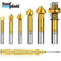 Kegelsenker Satz 6 Tlg Hss Titan-Beschichtung Ø 6,3-20,5 Mm Senkbohrer Set