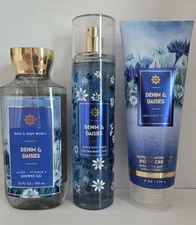 Bath & Body Works Denim & Daisies Fine Fragrance Mist, Body Cream & Body Wash