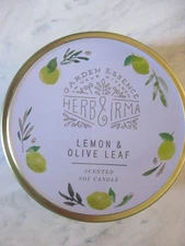 Garden Essence Herb & Irma Lemon & Olive Leaf Soy Candle in Tin