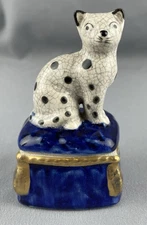 Vintage Fitz & Floyd Cat Trinket Box 1,7/8" x 1,5/8" x 3,1/4" 1981 Made In Japan