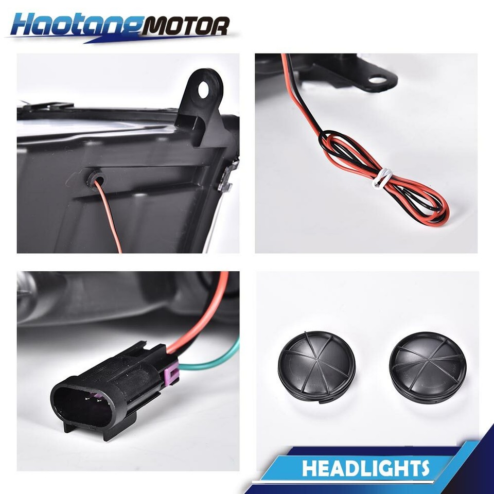 OPT7 09-18 RAM 1500 Black AURA RGB-W DRL LED Tube Headlights Projector -Bluetooth Built In Full Color - Foto 2