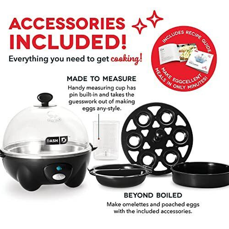 DASH Rapid Electric Egg Cooker with 6 Egg Capacity for Perfect Hard Boiled Eggs DASH Rapid Electric Egg Cooker with 6 Egg Capacity for Perfect Hard Boiled Eggs