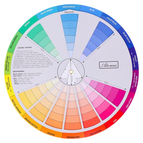 2 Pack Colour Wheel for Artist Color Card Quillers Healifty Child