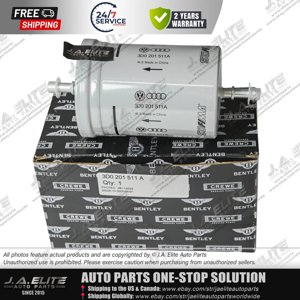 Filtro de combustible genuino para Bentley Continental GT GTC Flying Spur04-09, 3D0201511A Foto 3 de 4