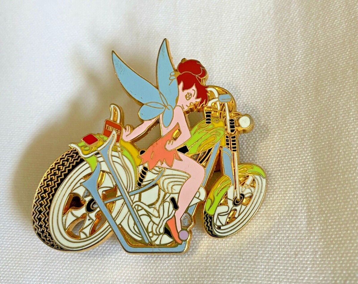 Harley Davidson Tinkerbell Pin Genuine Blue Wings Green bike
