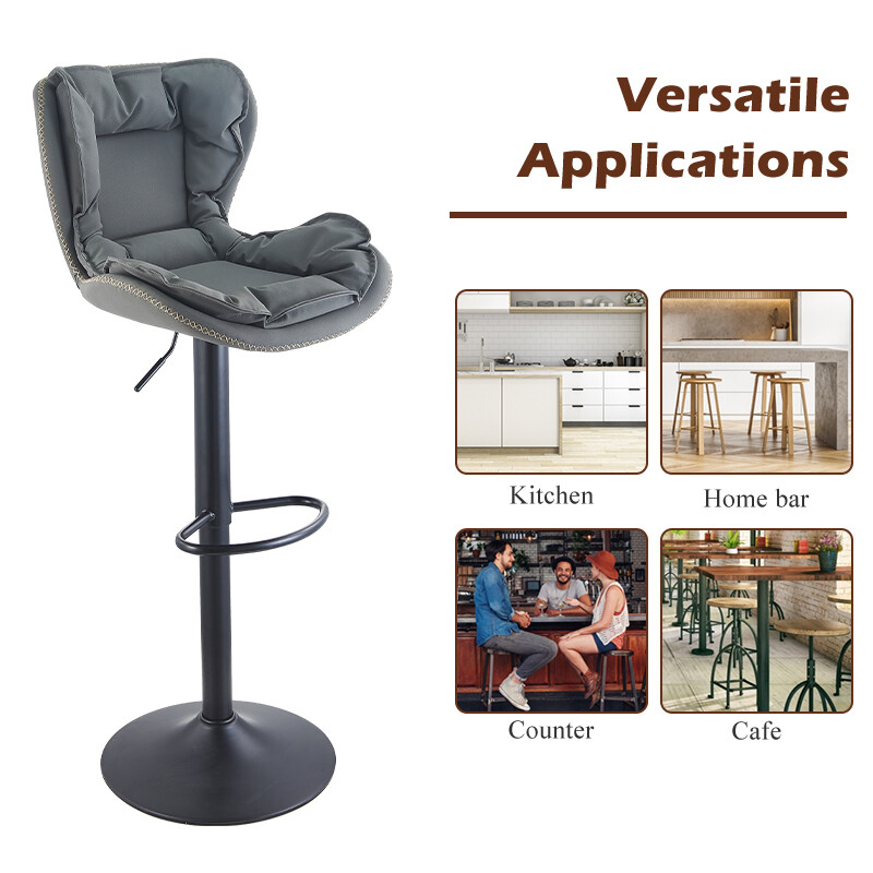 Adjustable Swivel Bar Stools Set of 2, Barstools for Counter Bar