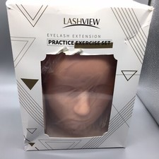 Practice Silicone Mannequin Head Eye Lash Extension 14 Pc Kit
