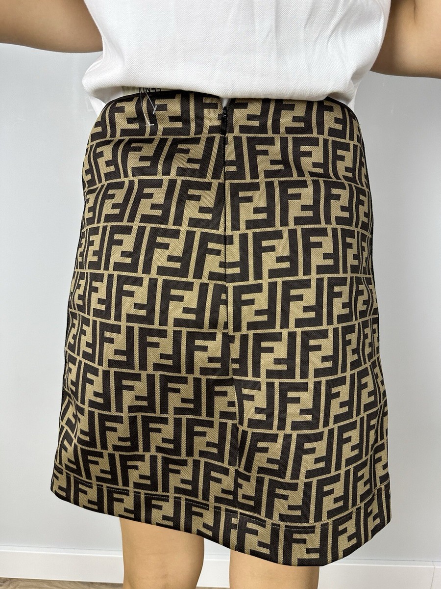 Authentic Fendi Zucca FF Logo Zip Skirt Mini Size 40 US6 S/M Authentic Fendi Zucca FF Logo Zip Skirt Mini Size 40 US6 S/M