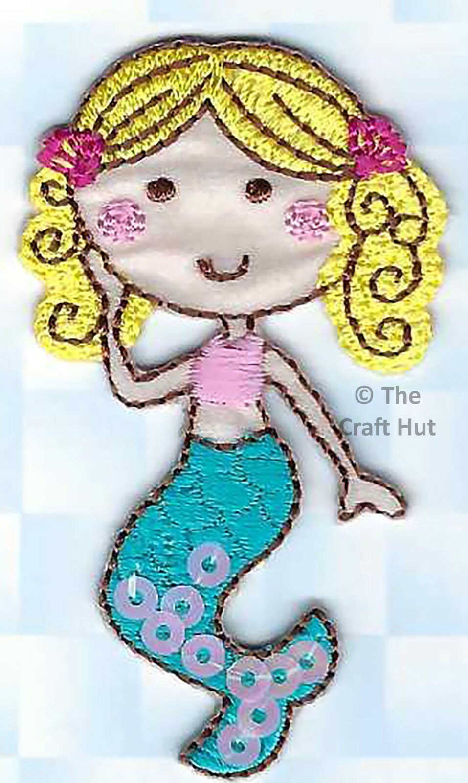 Sewing Iron Or Sew On Motif Craft Factory Patch Mermaid Novelty 4cm x6.5cm New