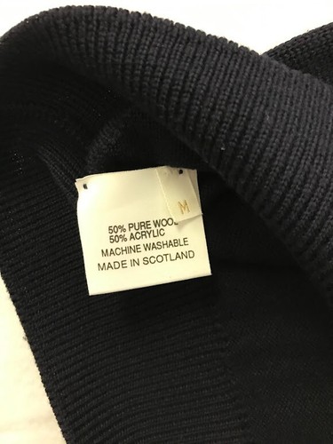 Pringle of Scotland Men's Golf Design Navy Wool Blend Sweater, Size M - Picture 6 of 14