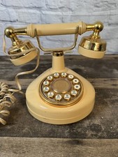 Vintage Western Electric Princess Touch Tone Desk Telephone Cream Gold