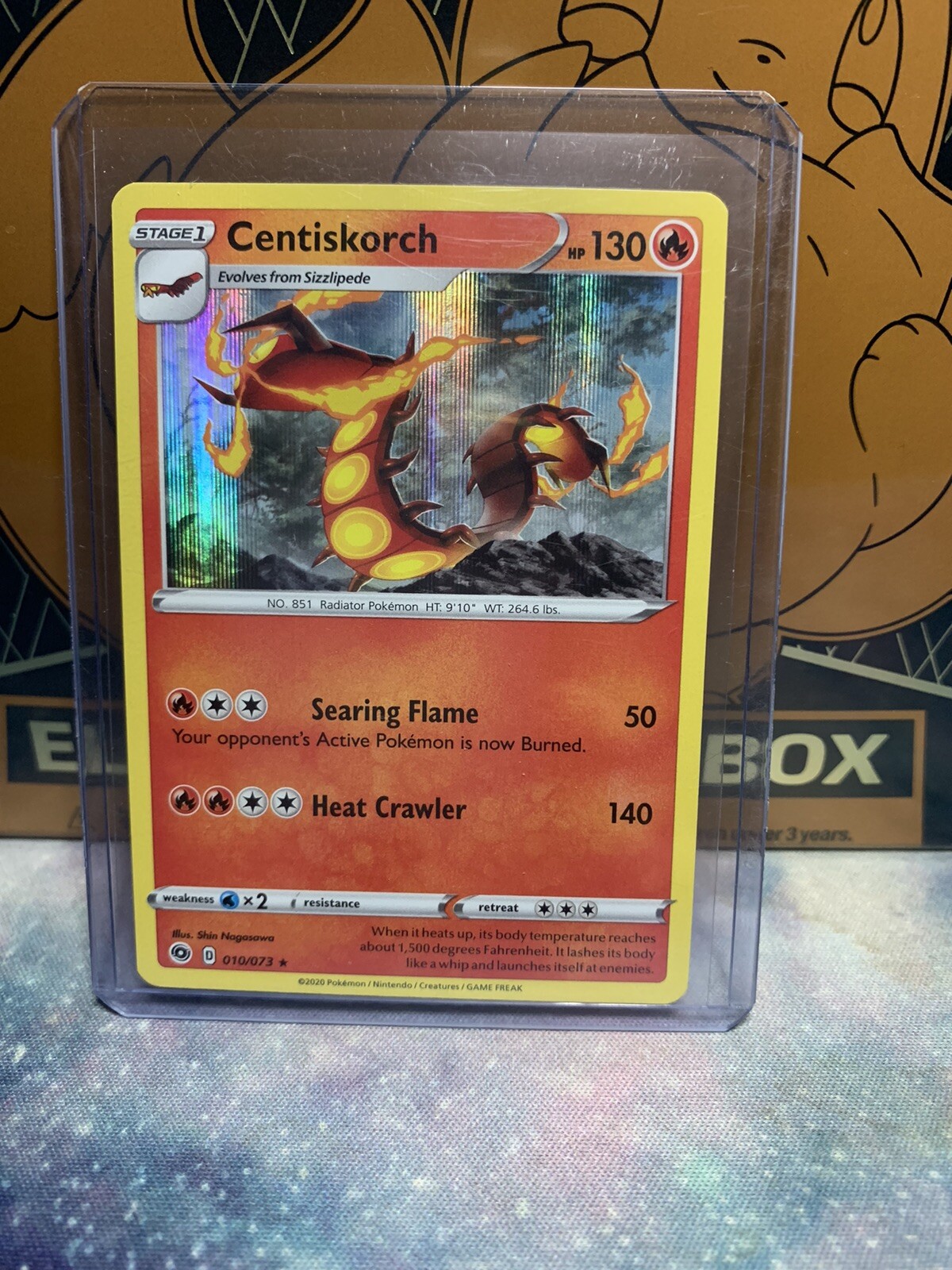 Centiskorch 10/73 Holo Rare, Champions Path 2020, *Packed Fresh* Nm/Mint