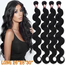 1-4 Bundles Brazilian Indian Thick Virgin Human Hair Weave Sew In Extensions USA