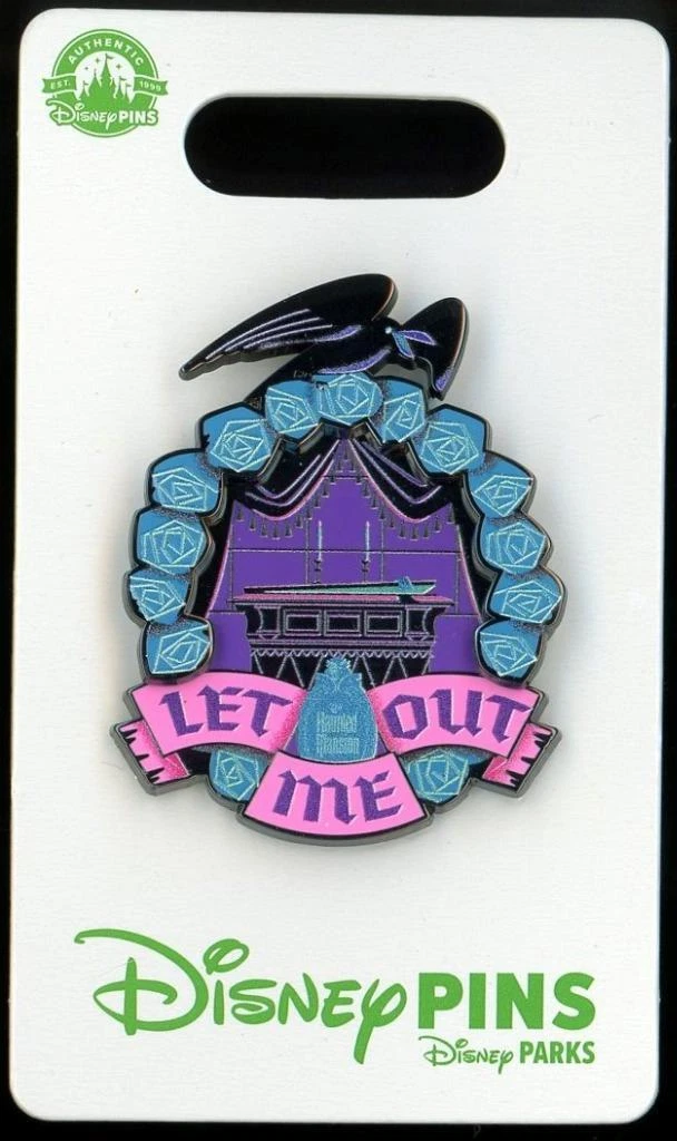 Let Me Out Coffin and Crow Neon Haunted Mansion Disney Pin 156756