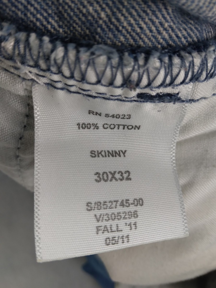 GAP 1969 Skinny Jeans Men 30x31 Blue Low Rise Straight Leg Denim