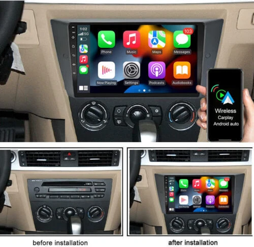 Android 13 Para BMW E90 M3 328i 335i Coche GPS Estéreo Radio CarPlay Bluetooth + Cámara Foto 2 de 4