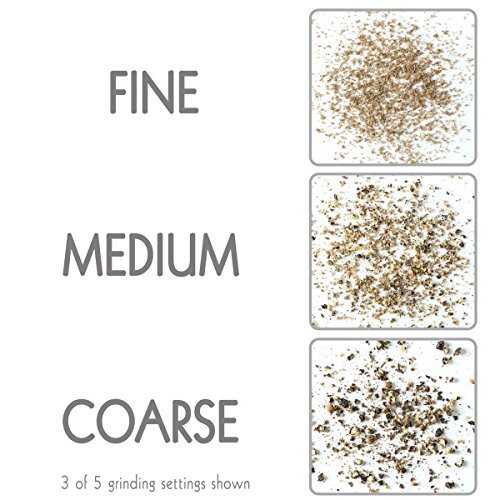 Levav Premium Salt and Pepper Grinder Set of 2 Brushed Stainless Stell