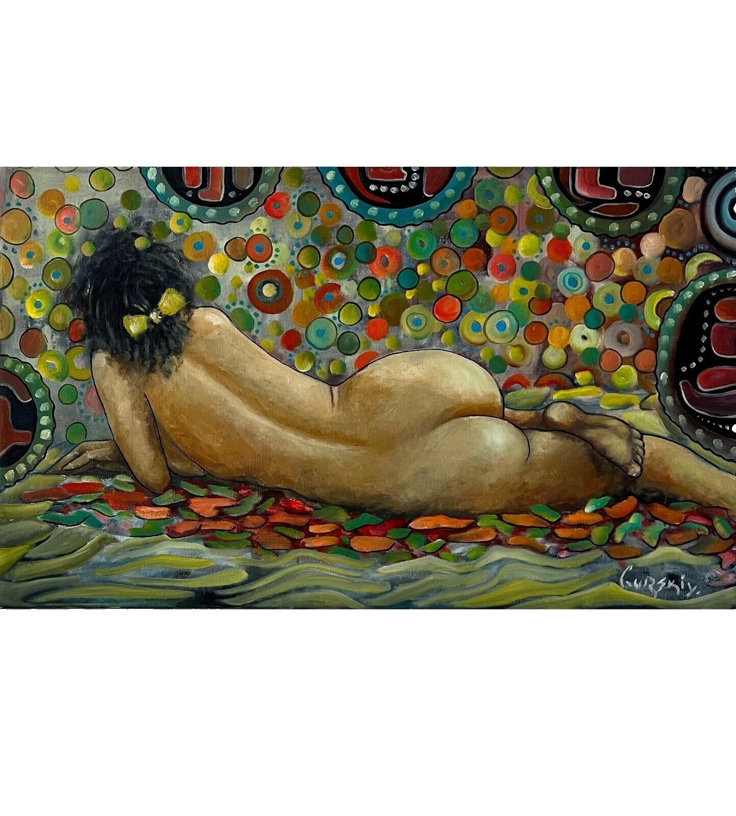 Холст ар нуво обнаженная картина искусство