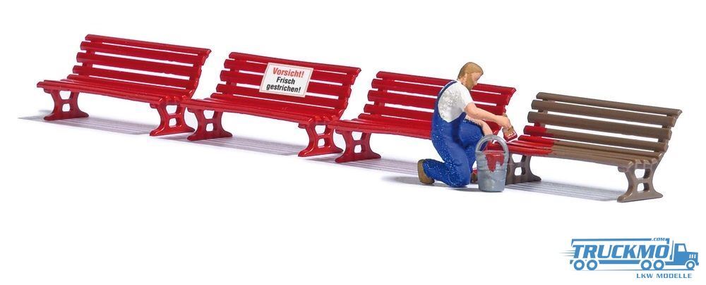 Busch Action-Set Sitzbank streichen 7978