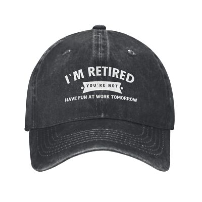 I'M RETIRED Baseball cap adjustable sports sun hat breathable adult printed hat