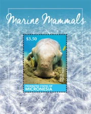 Micronesia 2015 - Marine Mammals - Souvenir Stamp Sheet - Scott #1190 - MNH