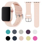 Silicone Sport Wrist Band for Apple Watch iWatch Series 1 2 3 4 5 6 7 SE 8 Strap
