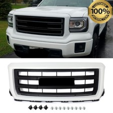 For 2014-15 Gmc Sierra 1500 Slt Style Front Bumper Grille Summit Whiteblack New