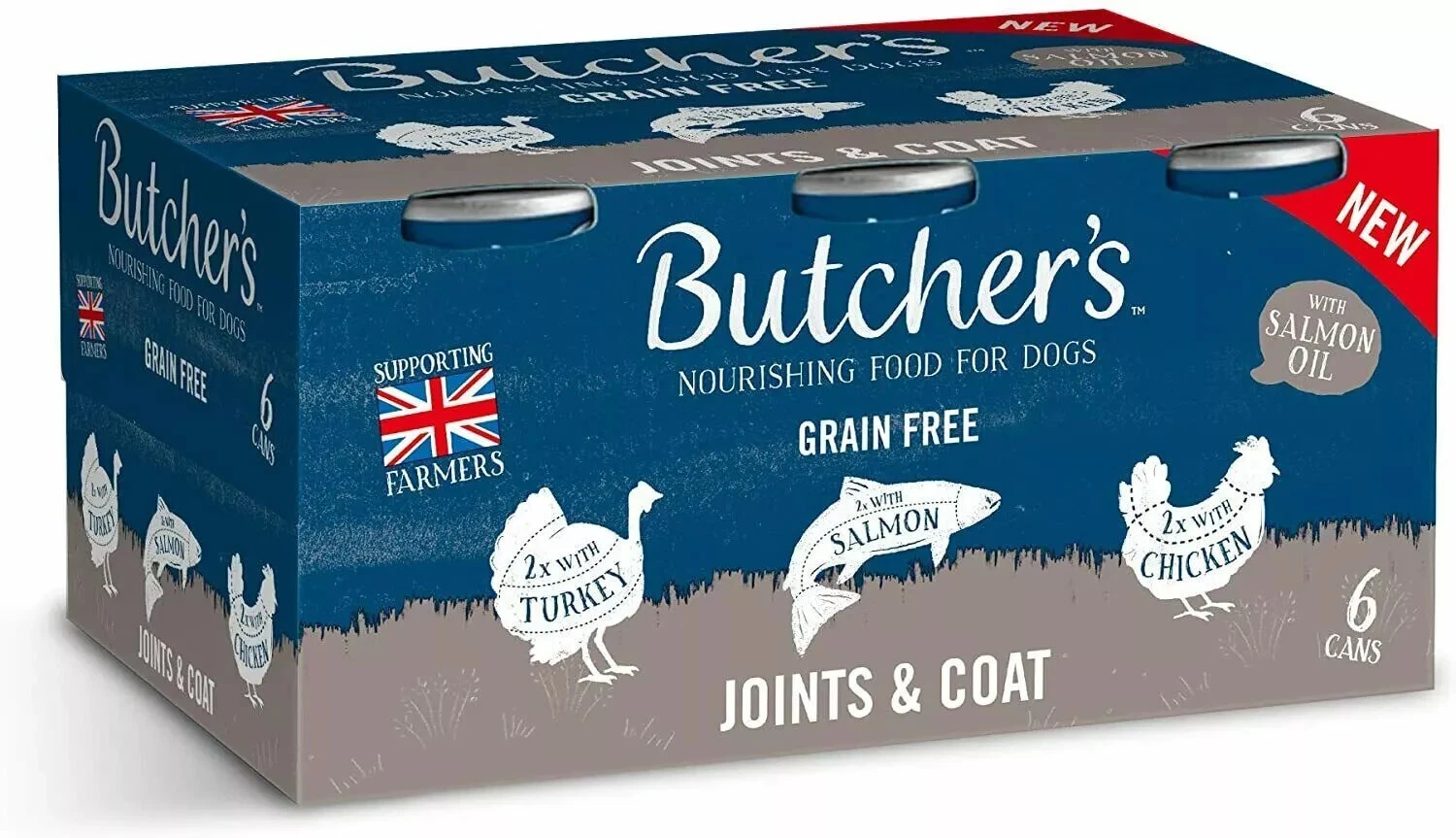Butcher's Dog Food Joints & Coat Salmon Turkey Chicken Grain Free 390g x 12 Cans
Opens in a new wind