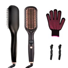 Hair Straightener BrushHair Straightener Comb Straightening Brush for Women w...