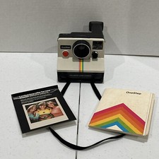 Vintage Original Polaroid SX-70 OneStep Rainbow Stripe Land Camera - Untested