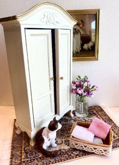 Armario 1:12 Miniatura Dormitorio Armario Miniatura Muebles Madera Foto 2 de 4