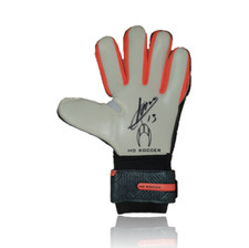 Adrián Hand Signed White/Orange 'HO Soccer' Keepers Glove.