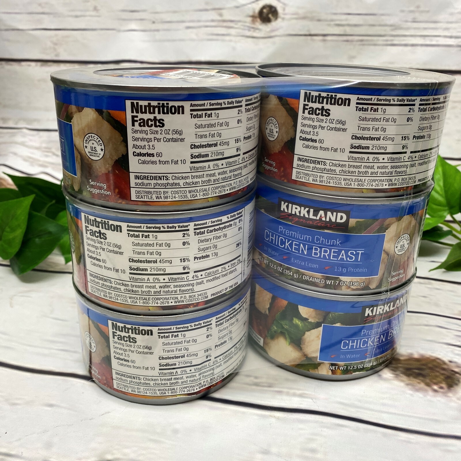 Kirkland Premium Chunk Chicken Breast Extra Lean Canned in 6 12.5 oz