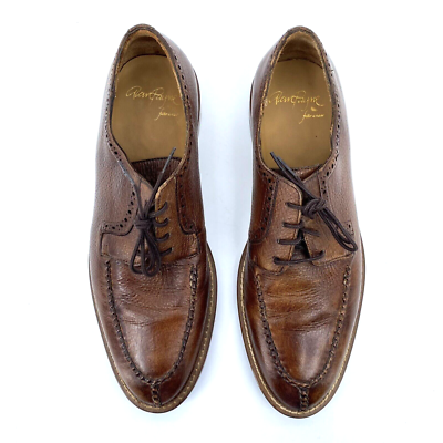 Mens 8 Alan Payne Brown Genuine Deer Skin Lace Up Derby Lug  display picture 1