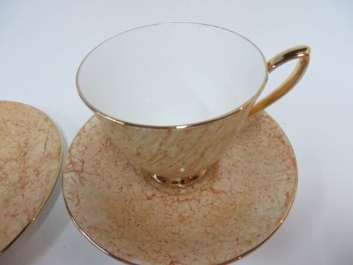 Royal Albert Gossamer Series Tea cup and saucer Trio Brown England - Picture 4 of 5