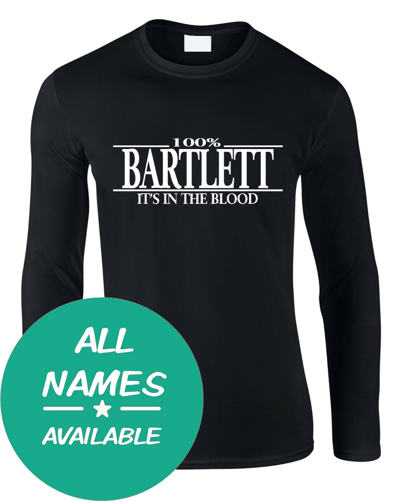 ALTRA T shirt uomo manica lunga cognome 100% tutto qualsiasi regalo nome famiglia compleanno riunione