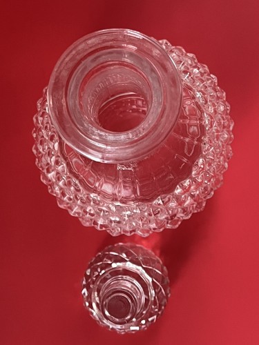 10,5" Kristall Bleiglas Diamant Spitze Dekanter & Stopfen Barware A01275 - Bild 3 von 7