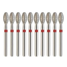 379/023F Dental Diamond Football Burs Egg Fine Grit Red FG High Speed Burr