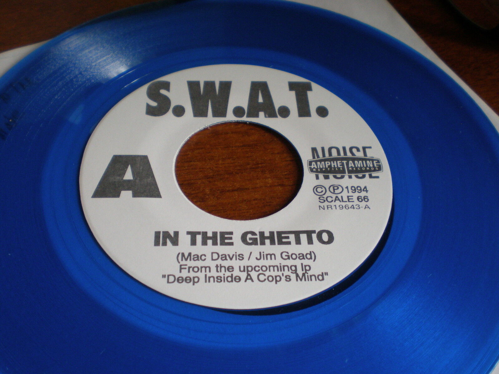 S W A T 7" The Soundtrack Of The New Police State AMPHETAMINE REPTIle BLUE VINYL