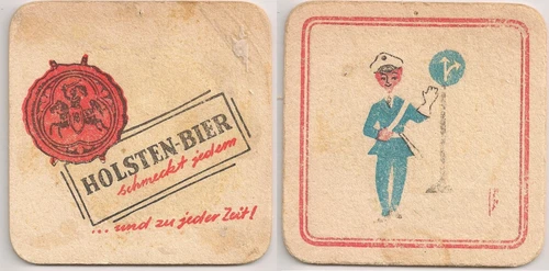 Holsten - historic beer mat / beer felt "Politesse"