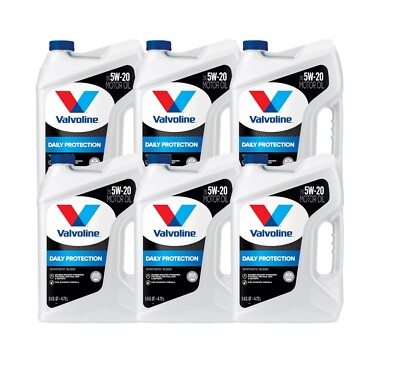 Valvoline 30 Quarts Daily Protection SAE 5W-20 Synthetic Blend Motor Oil 6 x 5qt