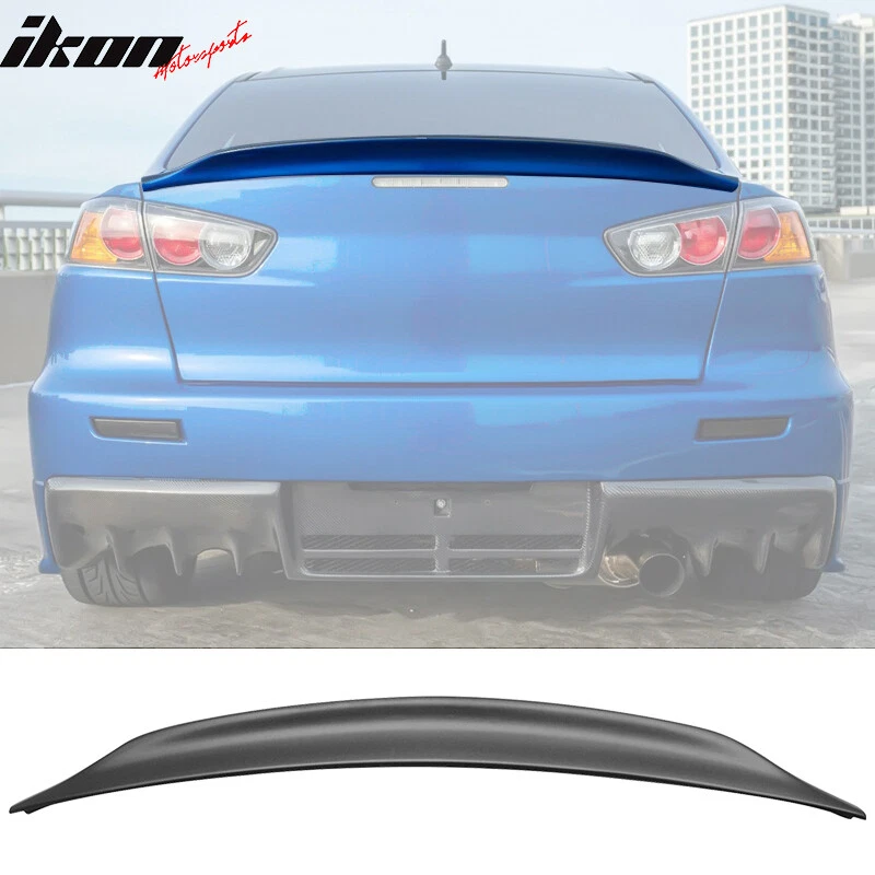 Fits 08-17 Mitsubishi Lancer EVO X 10 Sedan RS Style Trunk Spoiler Lip Unpainted