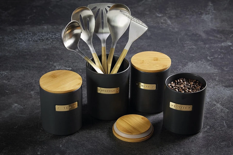 Masterclass Portautensili Da Cucina in Gres E Ottone - Immagine 3 di 4