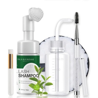 Lash Shampoo Kit   100ml Eyeash Cleanser + 150ml Wash Bottle + Makeup Remover...