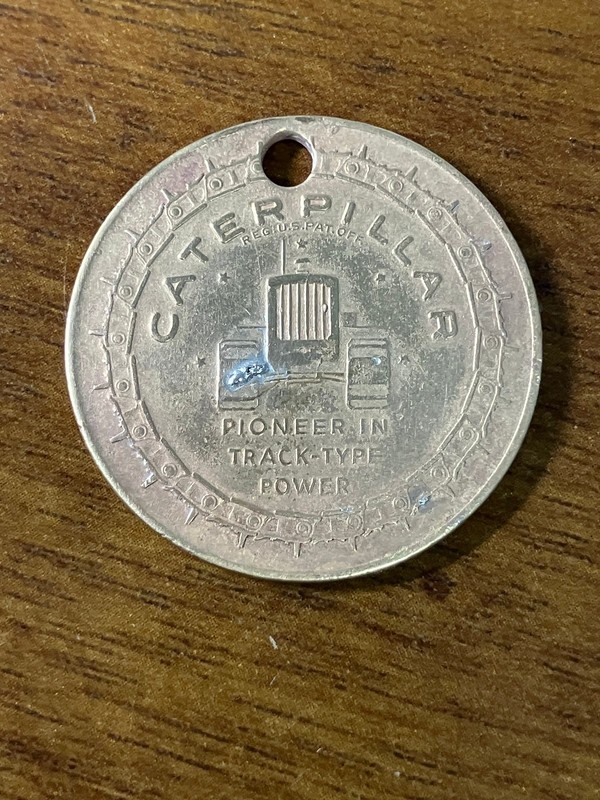 Vintage Caterpillar 50 Years On Tracks Medallion