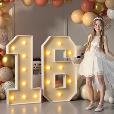 imprsv 3FT Marquee Light Up Numbers, Marquee Numbers 16th Birthday Decoration...