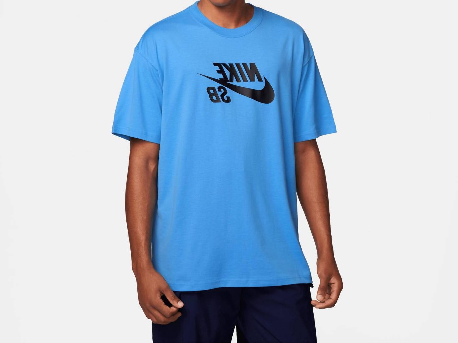 Nike Men's Sb Logo T-Shirt University Blue/black