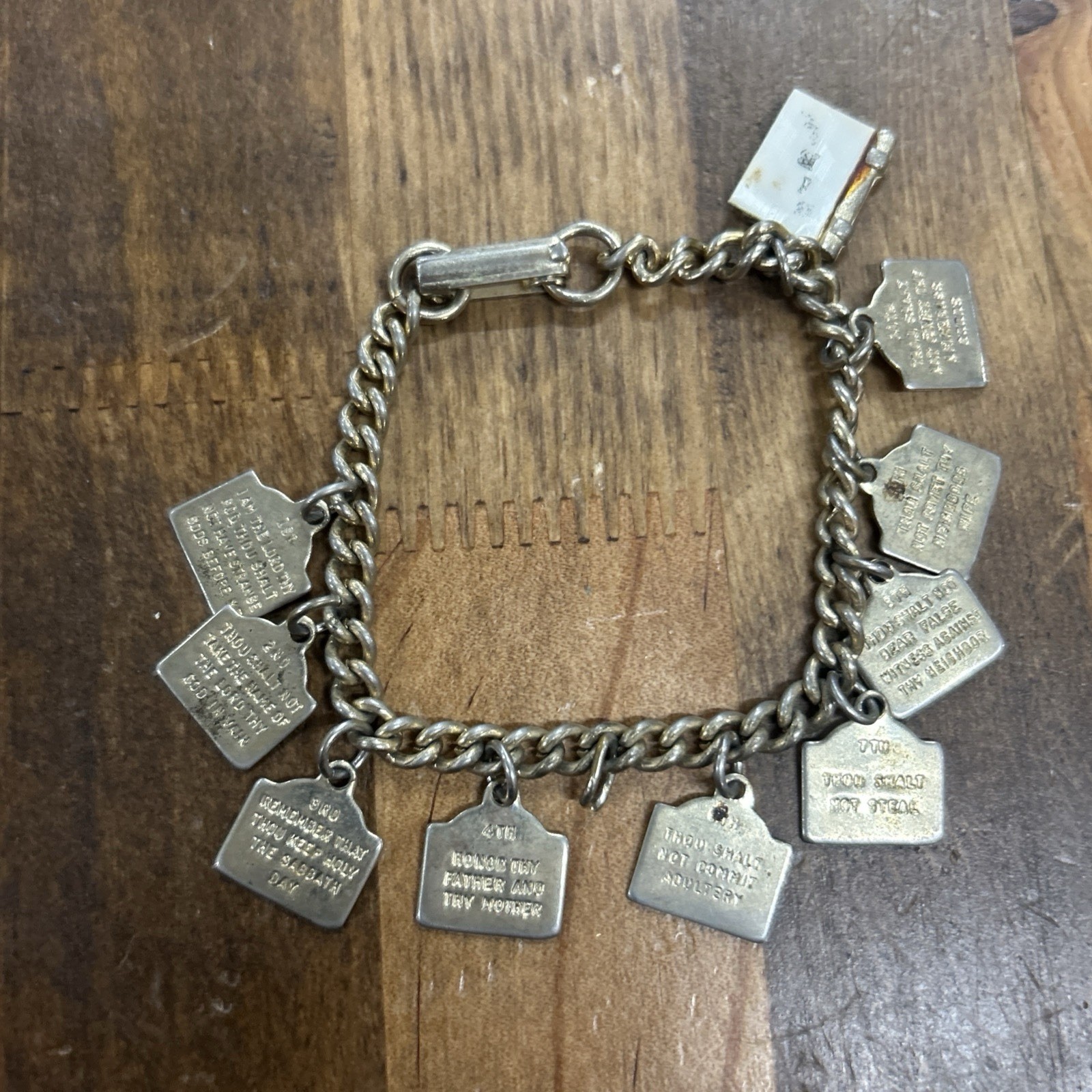 Vtg Ten Commandments Missing Fifth Commandment Bi… - image 1