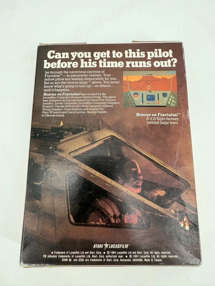 Atari 5200 SuperSystem Lucasfilm Rescue on Fractalus 1984 Star Wars George Lucas - Image 2 of 4